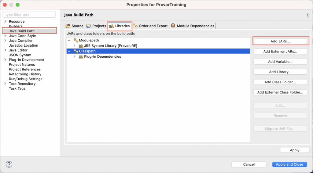 Importing and Executing JAR Files | Provar Documentation