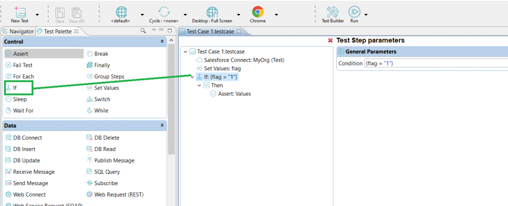 Provar Test Palette, If Test Step | Provar Documentation