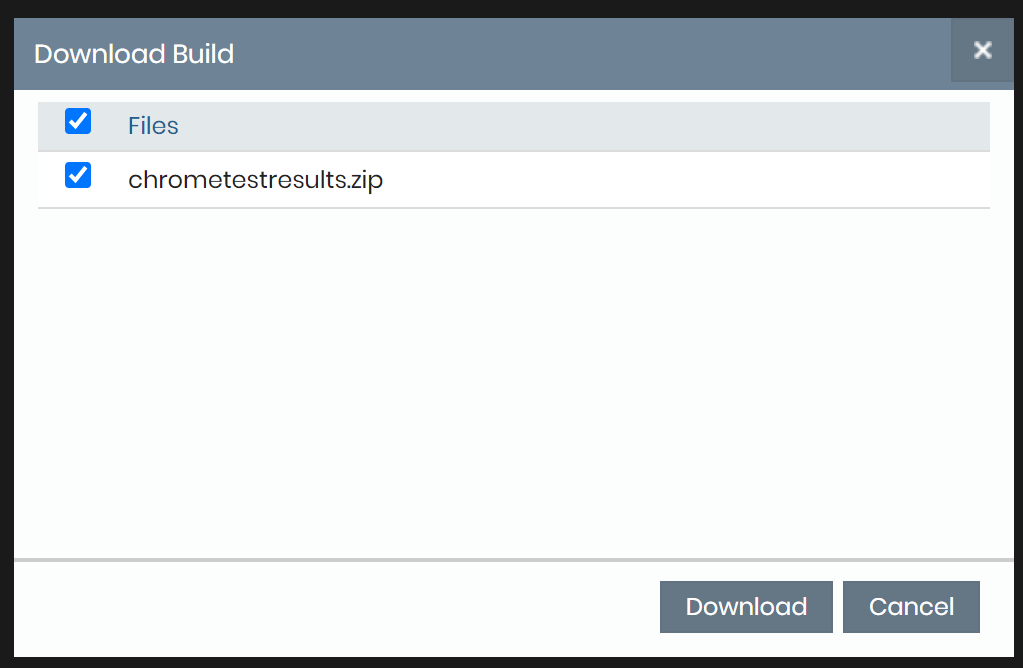 This will prompt you to download the entire build report produced by Provar, which includes the HTML and PDF reports.