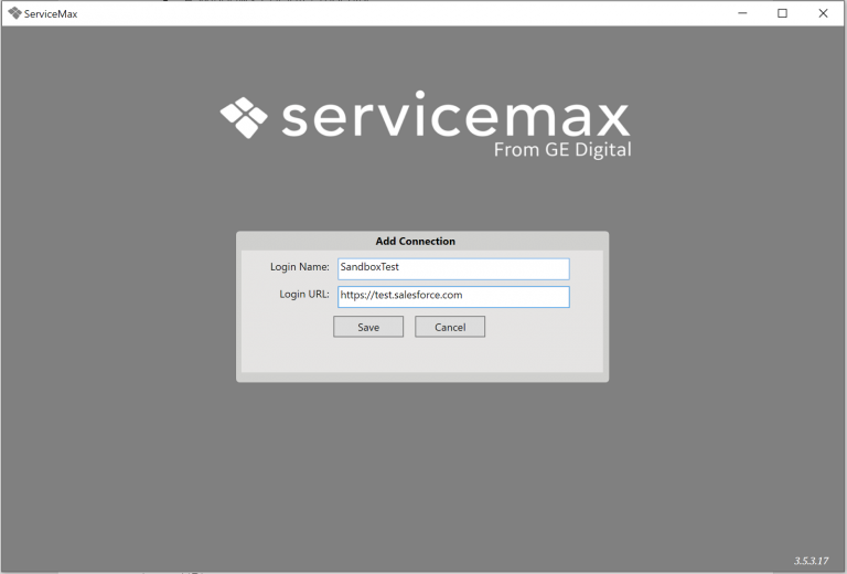 Servicemax Sandbox Test Screenshot