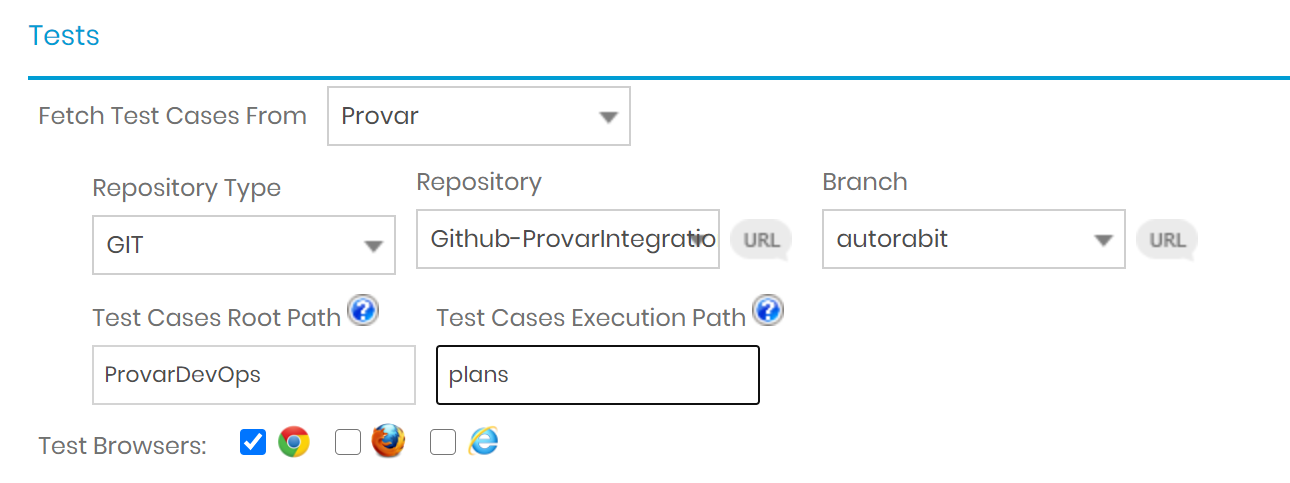 If you want to run all of your test plans, you can specify the following