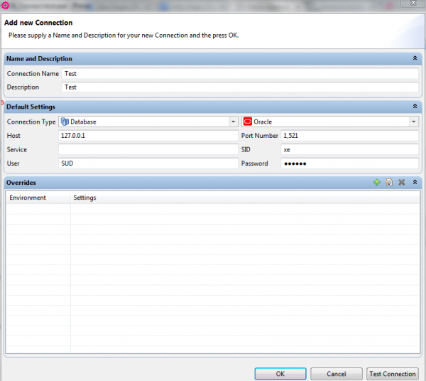 Database Testing Setup for Oracle