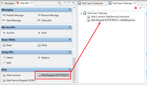 how to perform REST test request