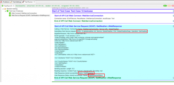 viewing a test case in test runner