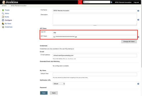 For the Jenkins user you want to use to trigger tests remotely, password is not required on API Access