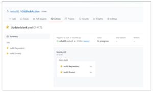 This is how the workflow run will look like in parallel execution in Github Actions