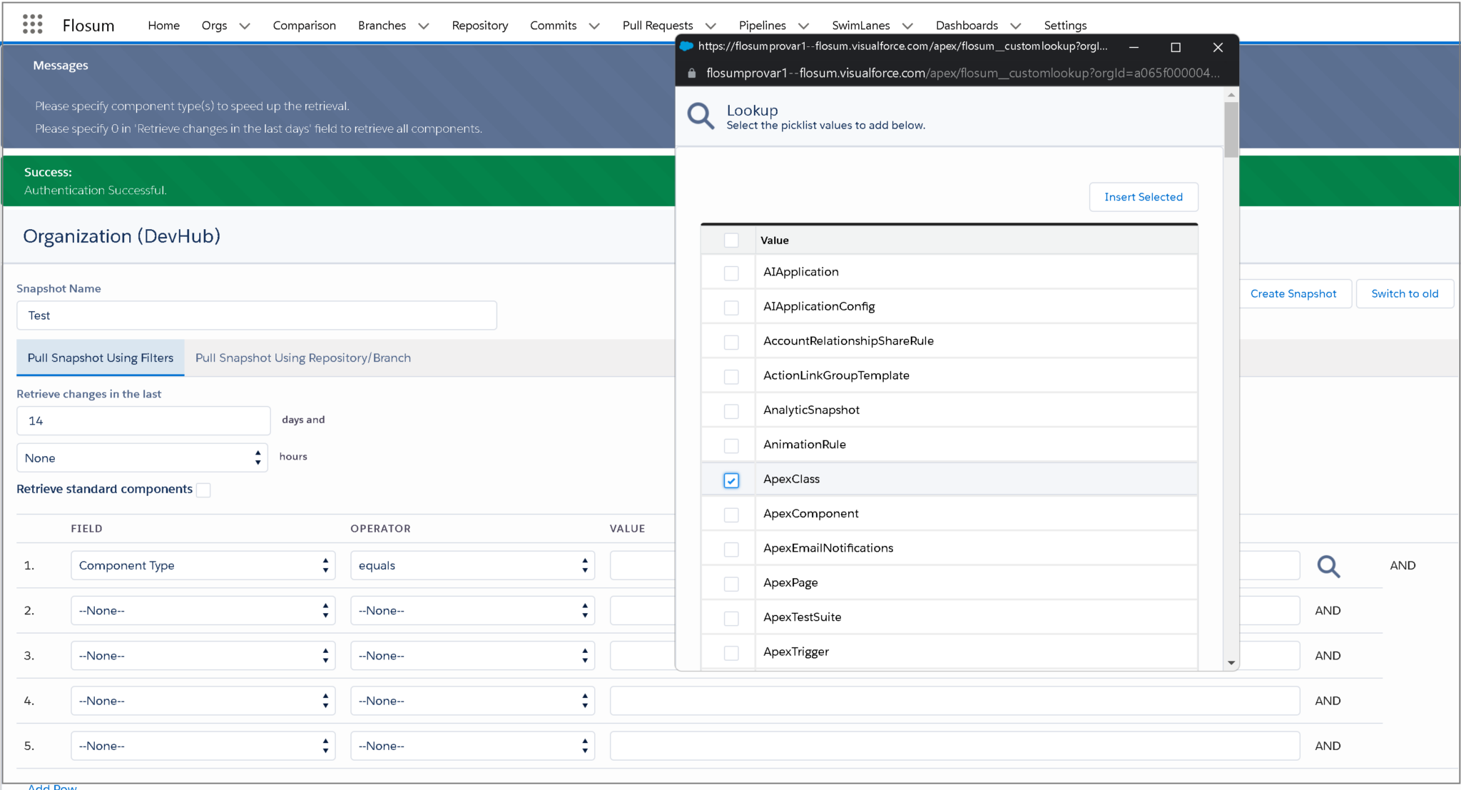 Automation V3: Flosum Configuration | Provar Documentation