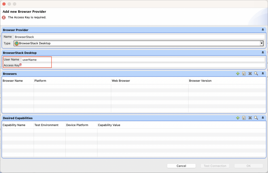 BrowserStack Desktop Configuration | Provar Documentation