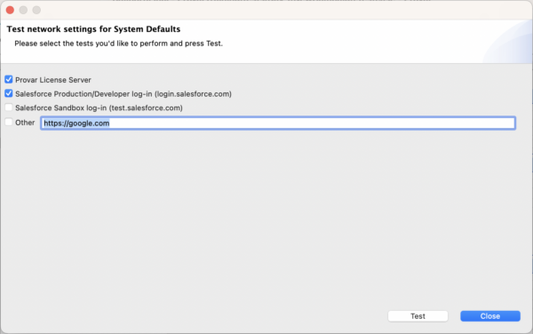 Defining Proxy Settings | Provar Documentation