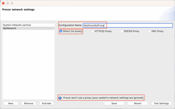 Defining Proxy Settings | Provar Documentation