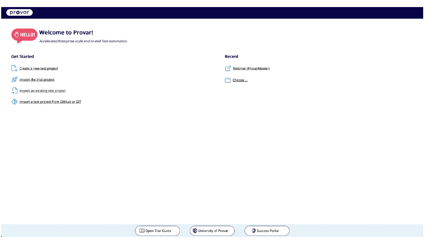 Automation V3: Import Test Project from Local Repository | Provar ...