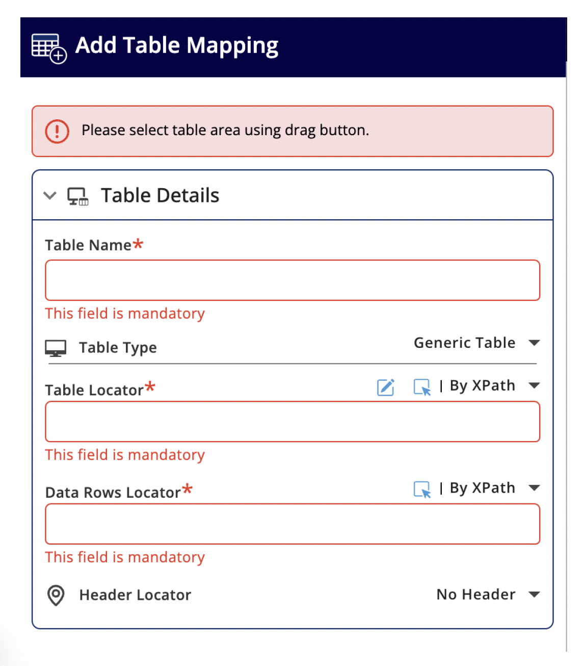 Automation V3: Custom Table Mapping | Provar Documentation
