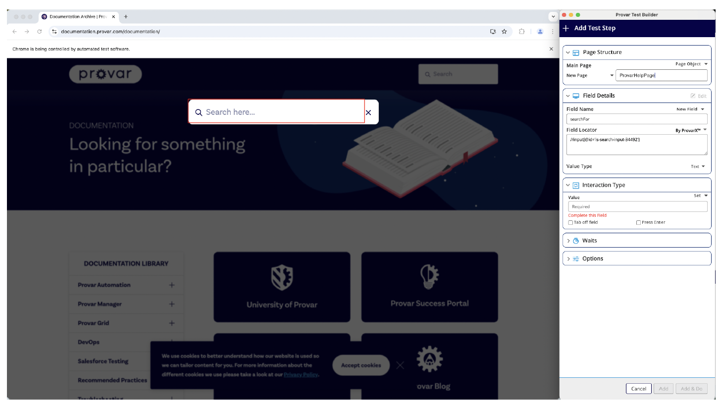 Automation V3: Creating an XPath | Provar Documentation