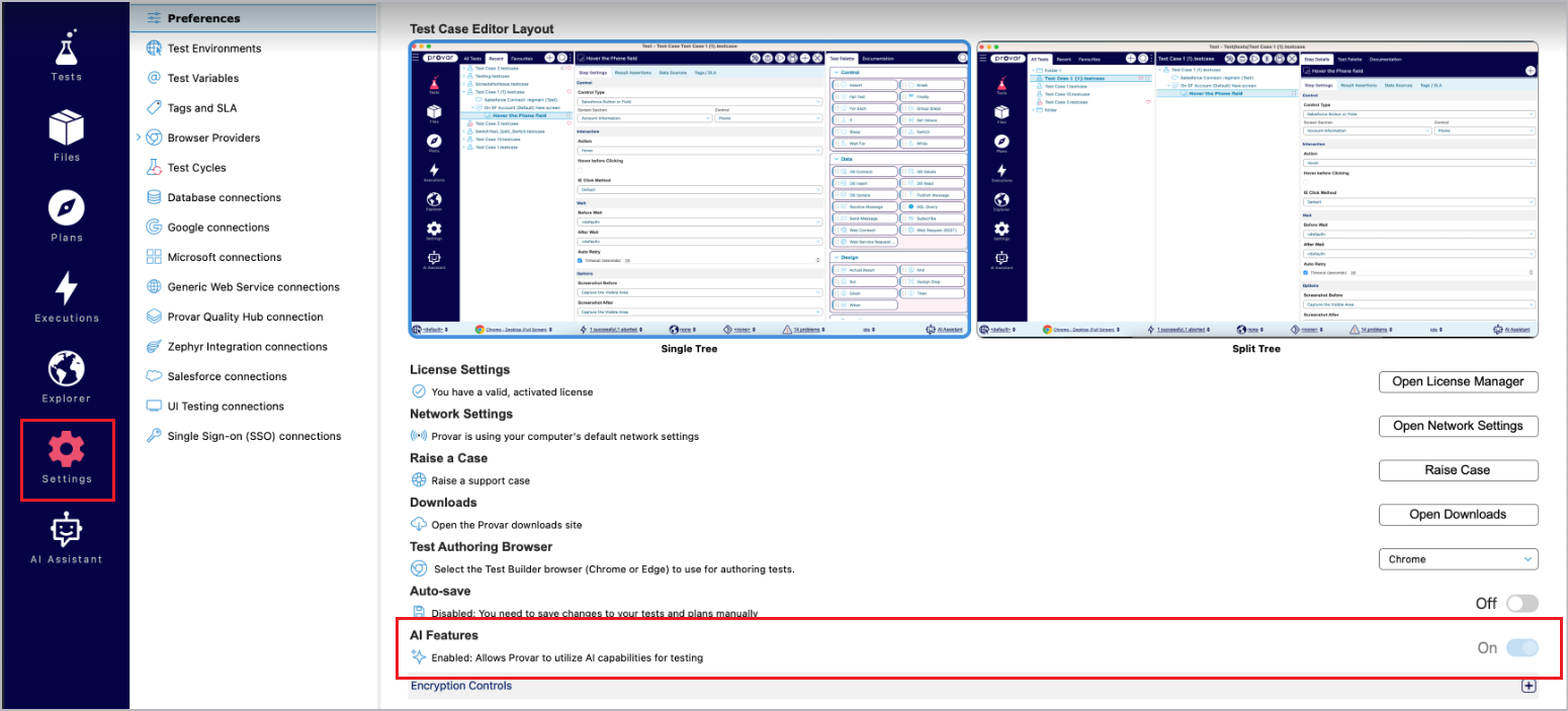 Automation V3: Enable or Disable AI Features in Provar