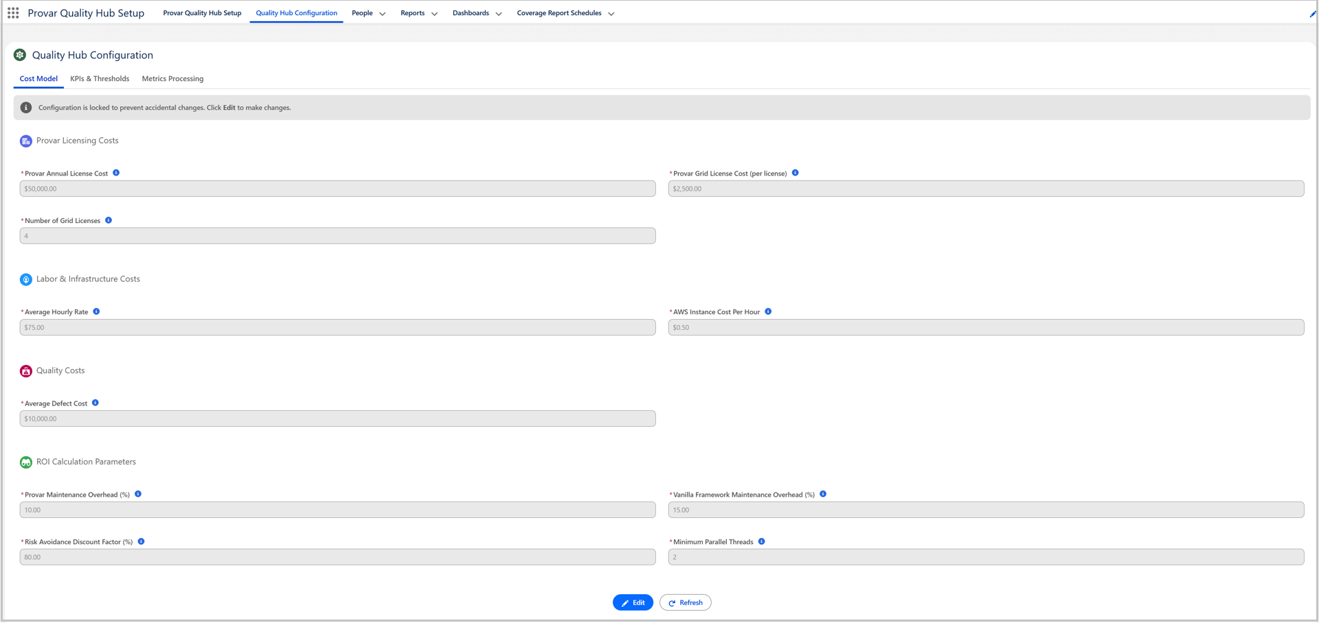 Quality Hub Dashboard Configuration | Provar Documentation